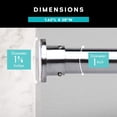 thumbnail image 3 of Room/Dividers/Now Tension Curtain Rod - Tension Window Rod - Bedroom, Kitchen Rod - Long, Heavy Duty, Adjustable Extension Curtain Rods By Room Dividers Now (28-50 Inches, Silver), 3 of 5