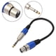 thumbnail image 1 of 3P XLR hembra Jack a 1/4 "6,35 mm macho enchufe estéreo cable adaptador de micrófono, 1 of 6