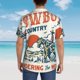 thumbnail image 4 of Fotbe Cowboy Rising Horse Camisa Hawaiana para Hombre Unisex – Camisa Casual de Verano con Botones de Manga Corta de Algodón y Lino,Large, 4 of 7