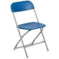 thumbnail image 5 of 10 PACK 300 Lbs Weight Capacity Commercial Quality Blue Stackable Plastic Folding Chair, 5 of 7