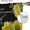 thumbnail image 6 of Sunflower Blackout Curtains Farmhouse Rustic Sunflower Butterfly Green Yellow Black Girls Women Bedroom Living Room Rod Pocket Decoration Window Drapes 2 Panels W42xL84in, 6 of 6