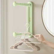 Amzcrzy Shoe Rack, Shoe Rack for Entryway, Shoe Organizer, Clothes Hanger Storage Artifact Retractable Punch Wall Mounted Clothes Hanger Storage Rack Multi Purpose Stable Storage Rack Storage rack