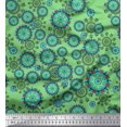 thumbnail image 1 of Soimoi Moss Georgette Fabric Floral & Damask Ethnic Print Fabric by Yard 42 Inch Wide, 1 of 3