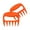 Hunter Orange, variant on Bear Paws Shredder Claws - Lift, Handle and Shred Meats - Ultra-Sharp - Black