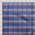thumbnail image 3 of oneOone Georgette Viscose Blue Fabric Madras Check Craft Projects Decor Fabric Printed By The Yard 42 Inches Wide, 3 of 4