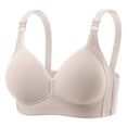 thumbnail image 2 of Feancey Women's Plus Size Push Up Bra Comfy Full Coverage Minimizer Bras Breathable Casual Wireless Bra High Support No Underwire Everyday Bralettes Gray 42, 2 of 5