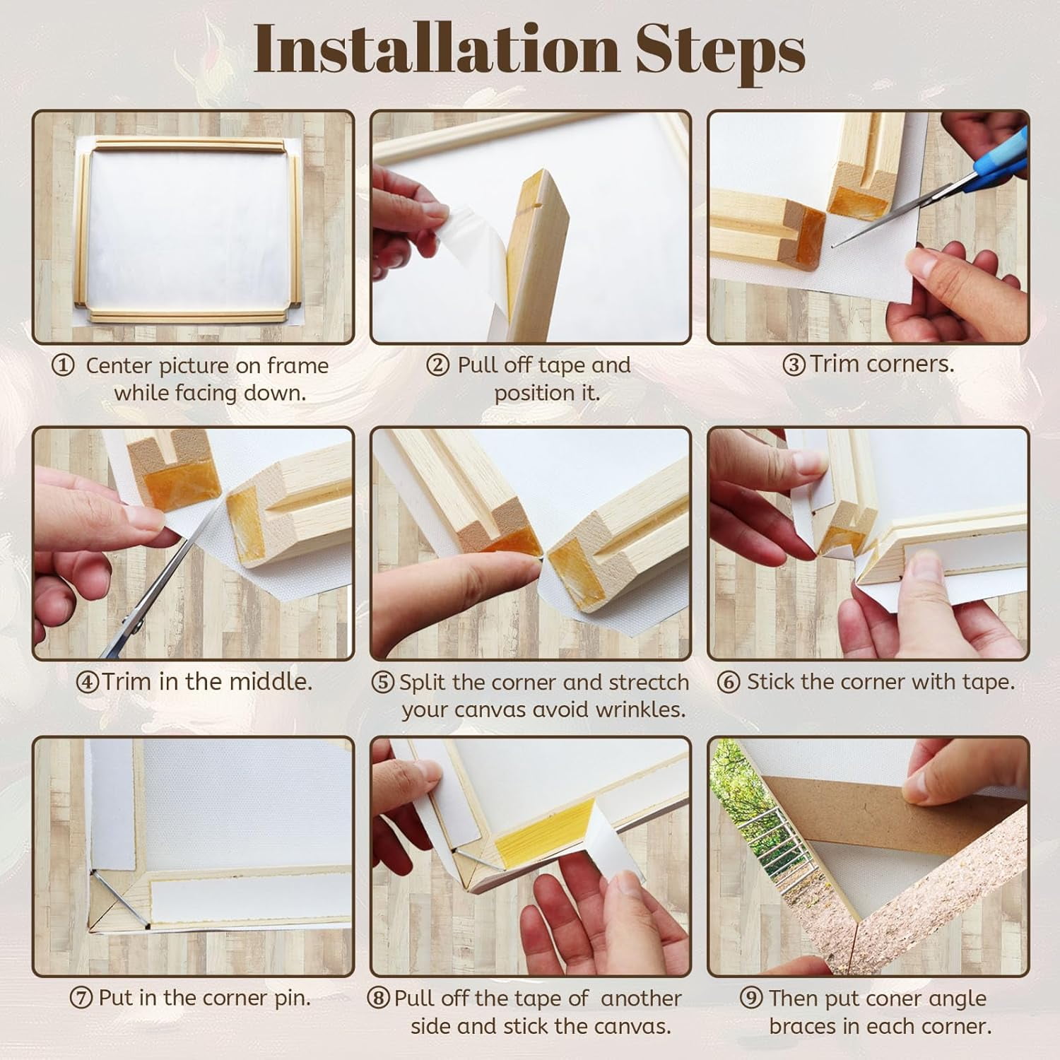 P&L Art Canvas Frame Kit, 20 x30 Inch Stretcher Bars, Wood Kits with Accessories for Oil Painting and Picture Wall Art, Gallery Wrap Wooden Art Frames