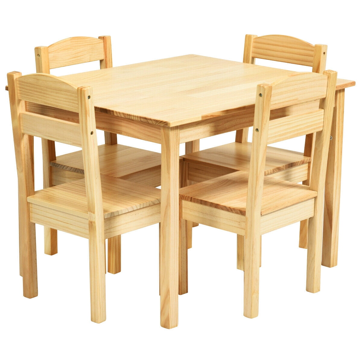 pine childrens table and chairs