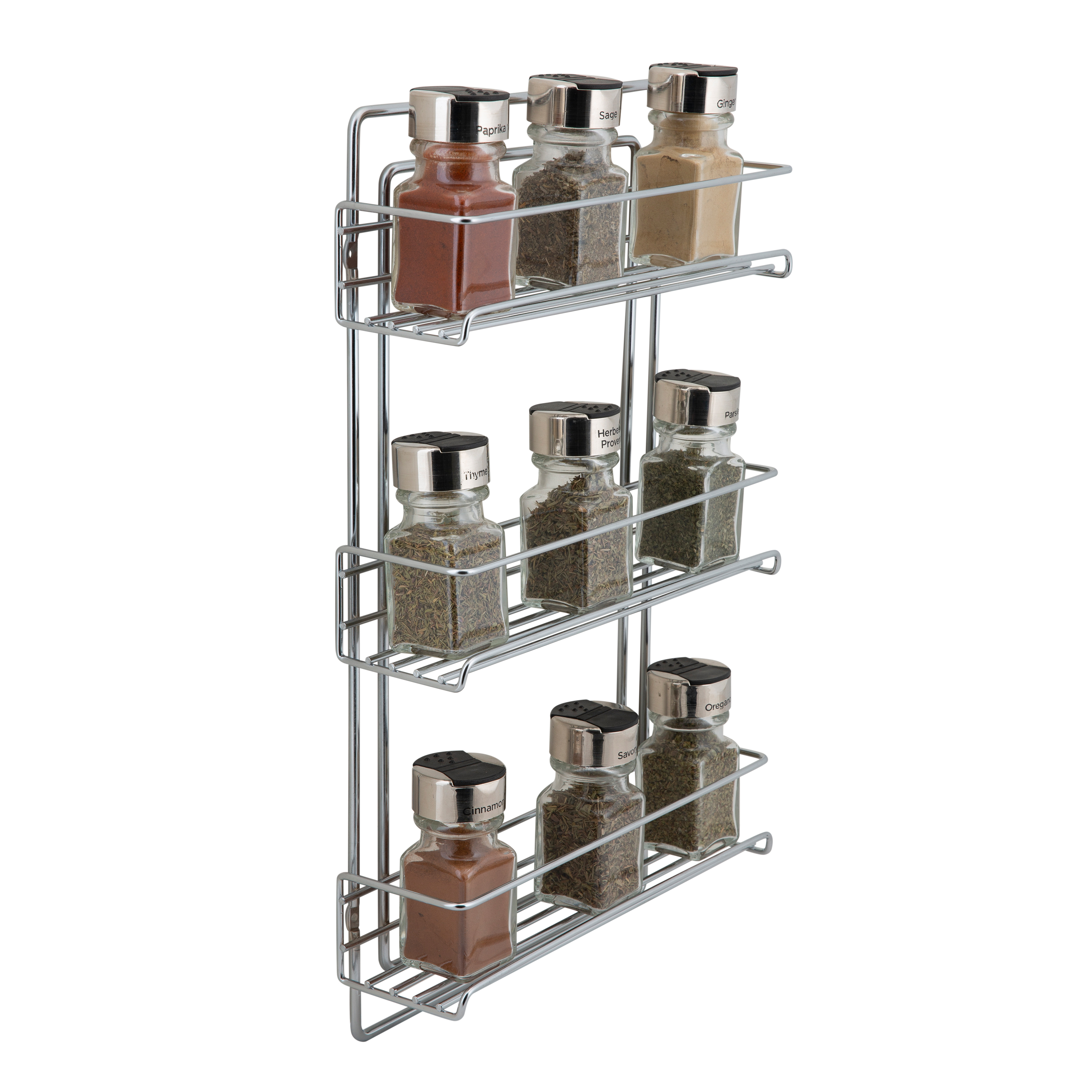 Organize It All 3 Tier Wall Mountable Spice Rack in Chrome - image 3 of 6