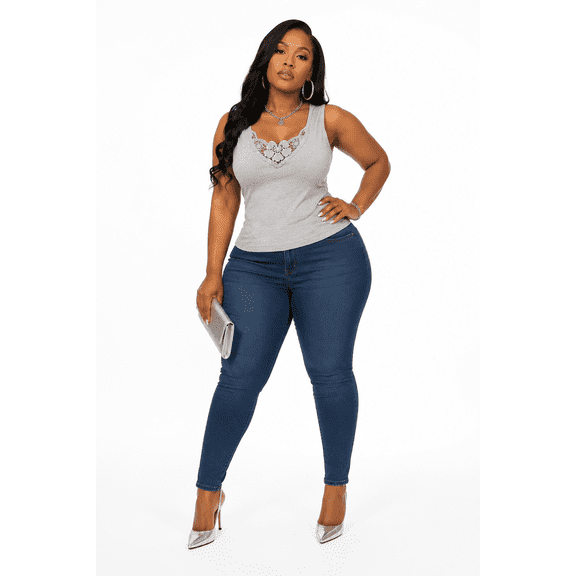 UB Gray Lace Luxe Camisole