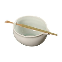 CoudarTitie Ceramic Matcha Bowl Matcha Chawan Tea Making Tool Handcrafted Traditional Green