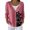 Pink, variant on Luvior Women's Halloween Fun Black Cat Print Cardigan Sweater Autumn Cute Black Cat Print Casual Sweatshirt