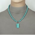 thumbnail image 2 of Stunning Handmade Unisex Turquoise Pendant Necklace – 16 inch, 2 of 6