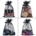 thumbnail image 4 of 200pcs Black Organza Gift Bags 4 x 6 inches for Wedding Christmas Favors Jewelry Pouches, Jewelry Bracelet Packaging, Premium Sheer Gift Pouch, 4 of 4