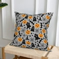 thumbnail image 5 of Halloween Throw Pillow Covers, halloween elements pumpkins Square Pillow Cases with Invisible Zipper for Halloween Decorations, Farmhouse Halloween Decor 18x18, 5 of 7