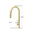 thumbnail image 3 of Mezcladora Monomando Fregadero Retractil Rubinett  Acero Inoxidable 304 Dorado, 3 of 3