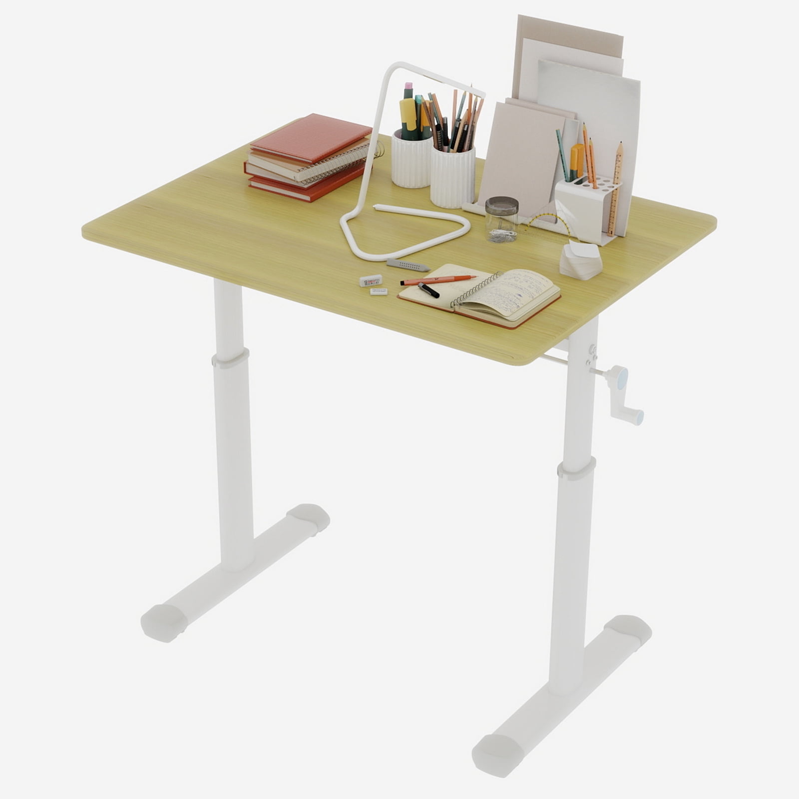 Adjustable Study Desk for Children and Adults, Height-Adjustable, Multifunctional Home Office Desk, Compact Design, 60x80cm