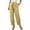 Yellow, variant on Manxivoo Women's cotton linen high-waisted wide-leg barrel pants (loose fit) for summer, with pockets, suitable for casual and home wear
