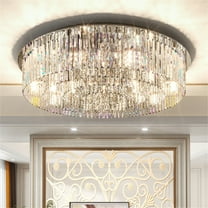 LUVODI 60cm Luxury 4-Tiers Modern Crystal Flush Mount Chandelier Pendant Lamp Ceiling Light