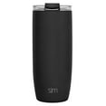 thumbnail image 2 of Simple Modern 20oz Voyager Travel Mug Tumbler w/ Clear Flip Lid & Straw - Coffee Cup Vacuum Insulated Flask 18/8 Stainless Steel Hydro Water Bottle -Midnight Black, 2 of 7
