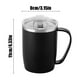 thumbnail image 3 of Fiudx Taza Térmica de Acero Inoxidable, Diseño Moderno y Elegante, Asa Ergonómica Ancha, Tapa a Prueba de Fugas, Ideal para La Oficina, Ideal para Viajes, Capacidad de 400 Ml, Tamaño de 11,5 X 11 X 8, 3 of 6