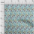 thumbnail image 1 of oneOone Cotton Poplin Fabric Leaves & Floral Block Printed Fabric 1 Yard 42 Inch Wide, 1 of 4