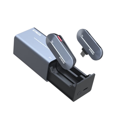SYNCO P1T Wireless Lavalier Microphone 2.4GHz Smartphone Microphone for Recording, YouTube, TikTok