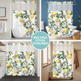 thumbnail image 5 of No Hook Shower Curtain with Snap in Liner, Summer Watercolor Lemon Fruit Waterproof Bath Curtain Double Layers with See Through Top Window, Vintage Citrus Leaf Hotel Shower Curtains 60x72in, 5 of 9