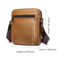 thumbnail image 2 of Small Crossbody bag for men shoulder bag mens purse satchel leather messenger bag gift man, 2 of 8