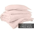 thumbnail image 2 of ROYALE Pink Duvet Cover Twin Size - Washed Duvet Cover, 2 Piece Double Brushed Duvet Covers Set with Button Closure - 1 Duvet Cover 68x90 inches and 1 Pillow Sham - Comforter Cover, 2 of 8