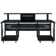 thumbnail image 3 of Modern Music Desk - Black Finish Writing Computer Workstation Table, 3 of 6