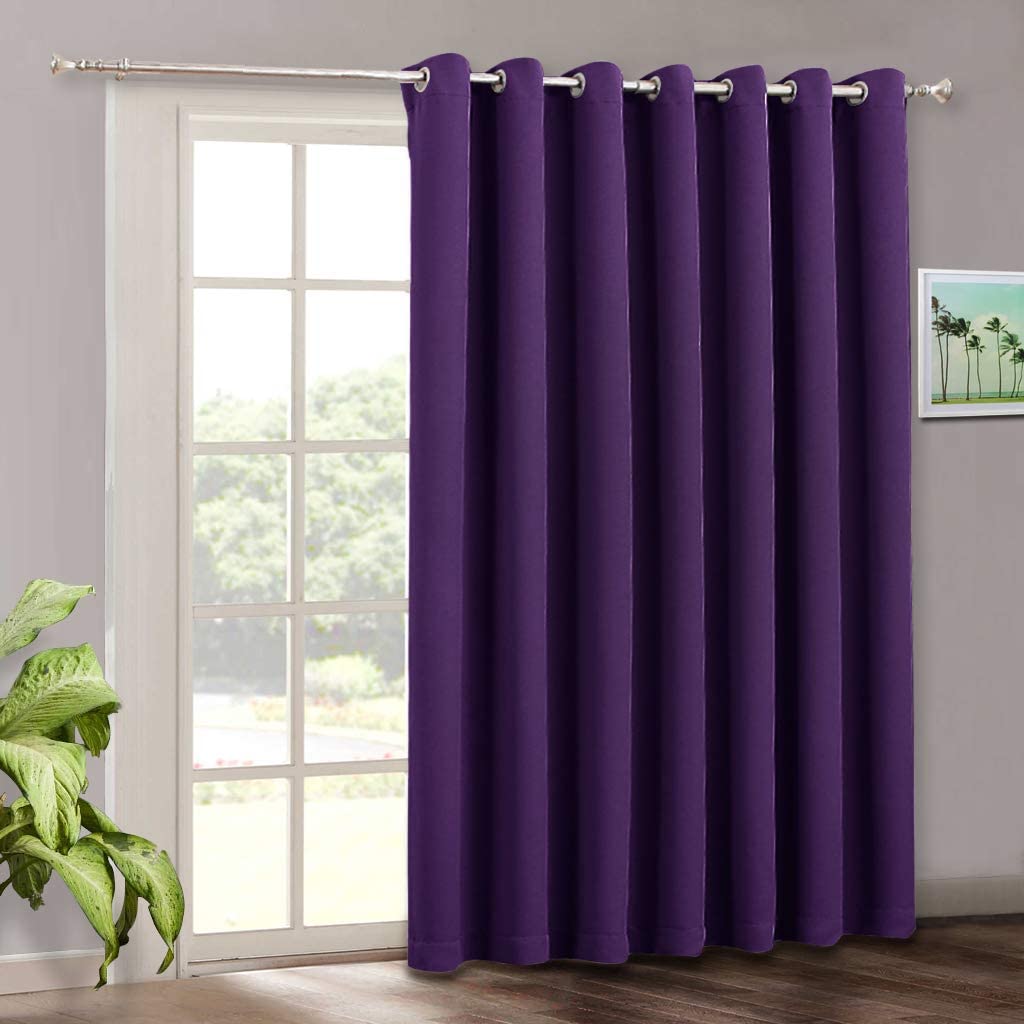 Extra Large Curtains Blackout Grommet Curtains Window Decorating Panel for Patio Sliding Glass