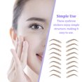 thumbnail image 4 of Qarigey 6 piezas de pegatinas de tatuajes de cejas para niñas, impermeables, naturales, para niñas, cejas postizas, accesorios cosméticos Pinceles de maquillaje y herramientas tipo 27 Marrón, 4 of 6
