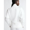 thumbnail image 3 of Scoop Women's and Women's Plus New Scubaknit V Neck Sweatshirt, Sizes XS-4X, 3 of 4