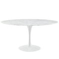 thumbnail image 5 of Modway Lippa 60" Round Artificial Marble Dining Table in White, 5 of 7