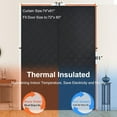 thumbnail image 2 of Thickened Wide Magnetic Thermal Insulated Door Curtain,Thicken Polyester Fiberfill & Thicker Oxford Fabric,Temporary Screen Curtains Magnetic Closure for French/Sliding Door,Fit Doors to 72"x80", 2 of 6