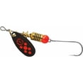 thumbnail image 1 of Mepps BF3SS-BYD Black Fury In-Line Spinner #3 1/4oz Siwash Hook Black/Yellow Dots, 1 of 1