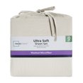 thumbnail image 4 of Mainstays Washed Ultra Soft Microfiber Bed Sheet Set, King, Papyrus Biege, 4 Piece, 4 of 15