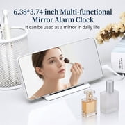 VOLIVO Digital Alarm Clock, USB Charging, Dual Alarms, Dimmable Backlight, Mirror Function, Snooze, Date and Temp Display for Bedroom