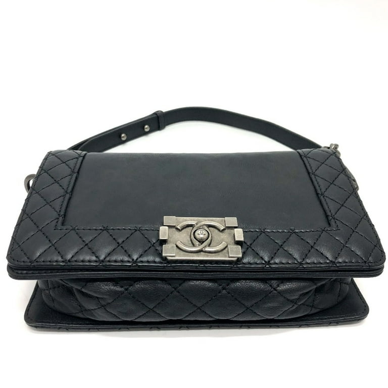 Pre Owned Chanel A92193 CC Mark Chain Shoulder Bag Black SilverHardware Good Walmart