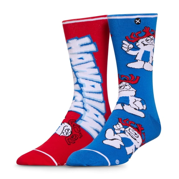 ODD SOX Hawaiian Punch Drink Crew Socks, Size Large