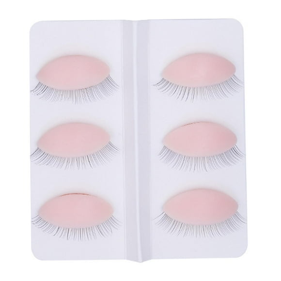 6 piezas Práctica de pestañas Párpados Extensión de pestañas postizas Durable Suave Robusto Repuestos Eyealsh Salon Starter Maquillaje Párpados de , color 3 Sunnimix Párpados de reemplazo