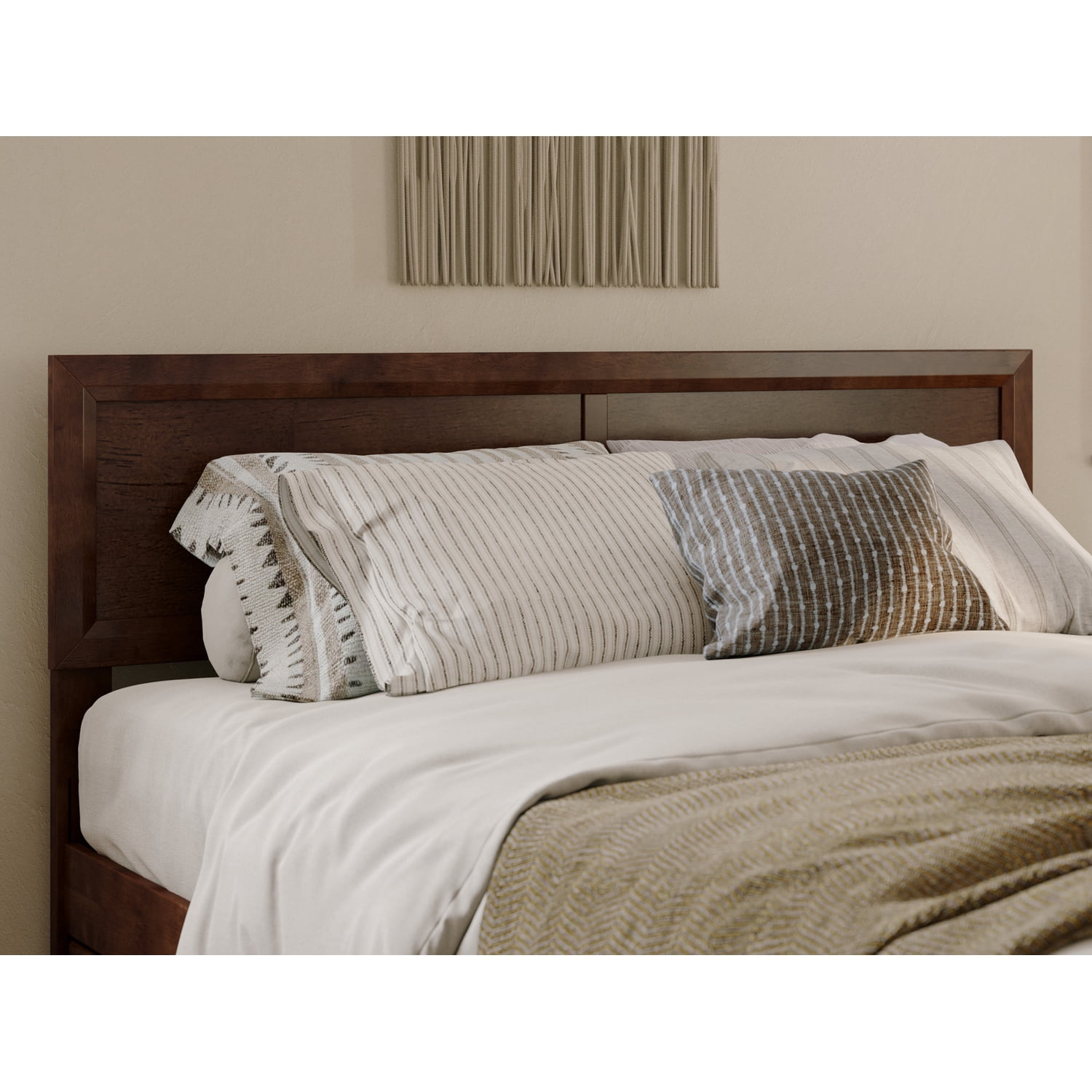 AFI Sophia Queen Sized Solid Hardwood Headboard in Walnut Brown