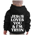 thumbnail image 4 of FhsagQ Hoodies for Girls 9-10 Black Girl's Hoodie Long Sleeve Soft Sweatshirt Graphic Hoody Kids Cute Pullovers Top Clothes for Girls Girls Sweatshirts Size 7-8 Zip Up Black 3-4 Years, 4 of 5