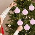 thumbnail image 3 of KOYPTL 12 Pcs Velvet Christmas Tree Ornaments Set 3.14 Inch Flocked Christmas Balls Ornaments,Plastic Shatterproof Xmas Hanging Ornaments Christmas Decorations for Xmas Tree Home Decor Pink, 3 of 6