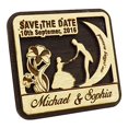 thumbnail image 2 of 50 Save the Date Wooden Magnet Custom Engraved Wooden Magnet Rustic Wedding Announcements Idea, 2 of 3
