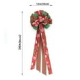 thumbnail image 3 of Christmas Tree Topper, Ribbon Bow Topper for Tree,Xmas Ornaments for Holiday Decor, Great Gift Christmas Decoration,14x35 Inches, Gold, 3 of 5