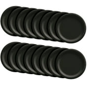 Party City Disposable Paper Plates, 16 Count (Black) - Go Brightly Classic Everyday Lunch Paper Plates, 8.5" - Premium Party Supplies