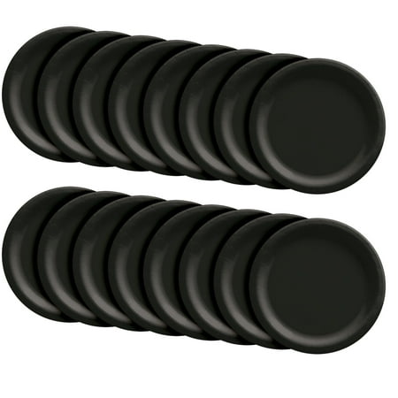 Party City Disposable Paper Plates, 16 Count (Black) - Go Brightly Classic Everyday Lunch Paper Plates, 8.5" - Premium Party Supplies