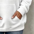 thumbnail image 4 of VEKDONE Hoodies for Women Long Sleeve Drawstring Waffle Knit Tops 2026 Casual Loose Fit Hooded Pullover Sweatshirt with Pocket White S, 4 of 6